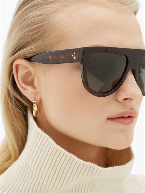 celine round tortoise sunglasses|celine flat top sunglasses tortoise.